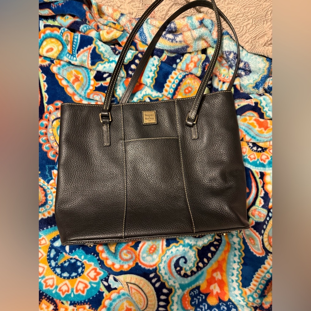 Dooney & Bourke Black Pebble Leather Tote